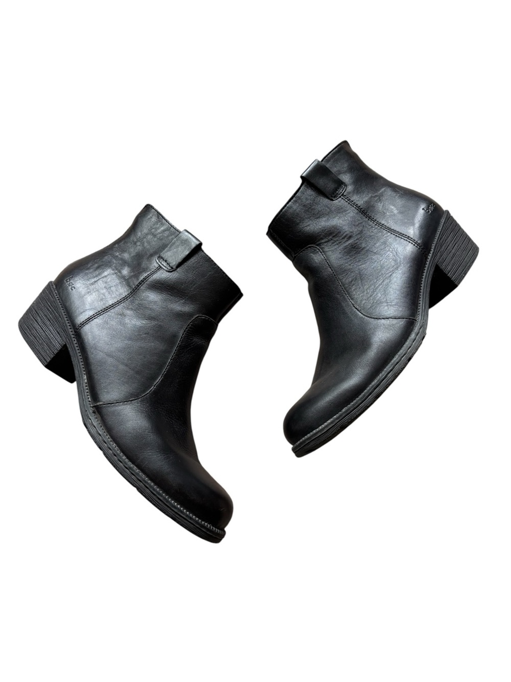 BOC Born Concept Cardenas Ankle black leather Boot riding back zip western 9